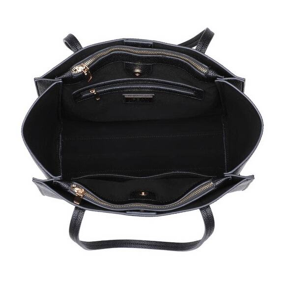 Gabby Multi Compartment Tote Black Vegan Leather - Picture 4 of 8